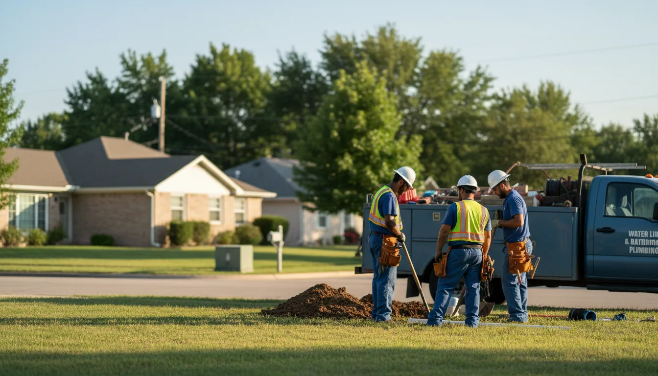 Residential water line and bathroom plumbing service in Stewart, TN